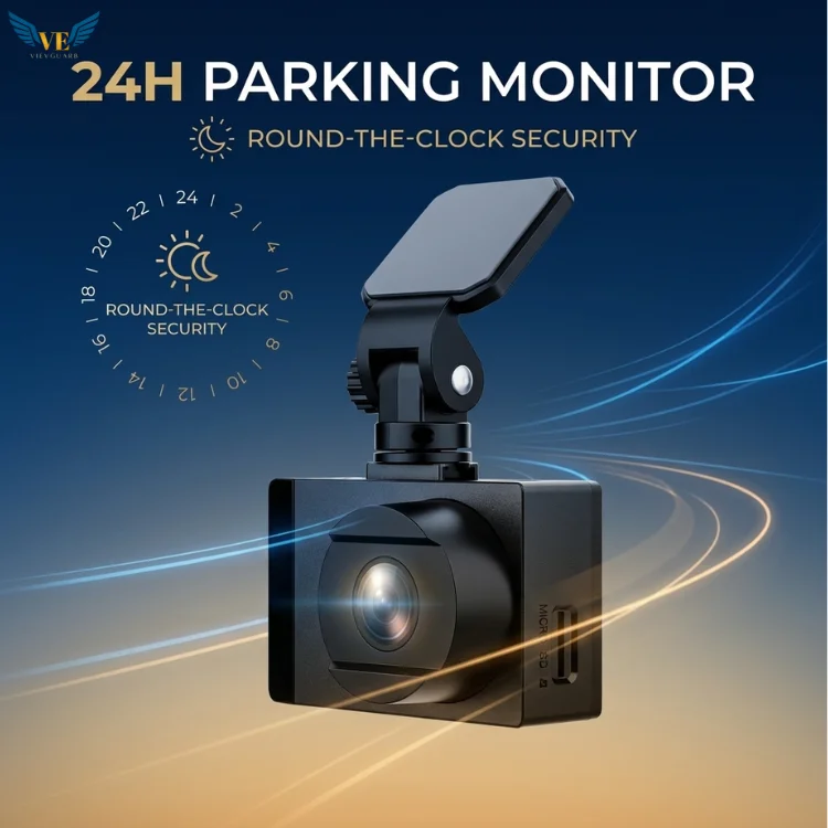 4K+2K Dual Camera Dashcam with 24H Parking Monitor Built-in WiFi & App Control IPS Screen for Car