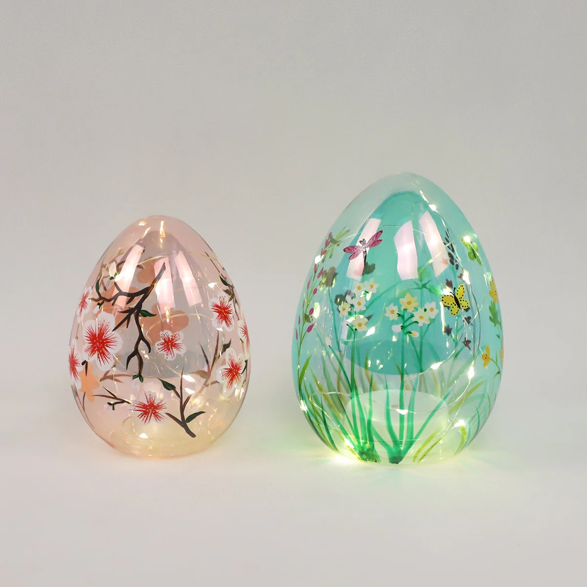 wholesale glass eggs painted vintage transparent glass easter egg ornaments eggs