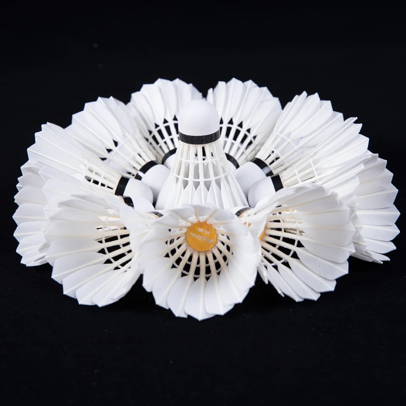 Лидер продаж OEM Волан для бадминтона по низкой цене оптовая продажа Волан с гусиными перьями белый китайский профессиональный поставщик