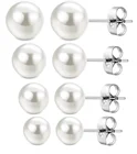 Pearl Earings Earrings Pearlearrings Earings Pearls Latest Design 925 Silver White Black Real Simple Natural Genuine Cultured Fresh Water Freshwater Pearl Stud Earings Earrings