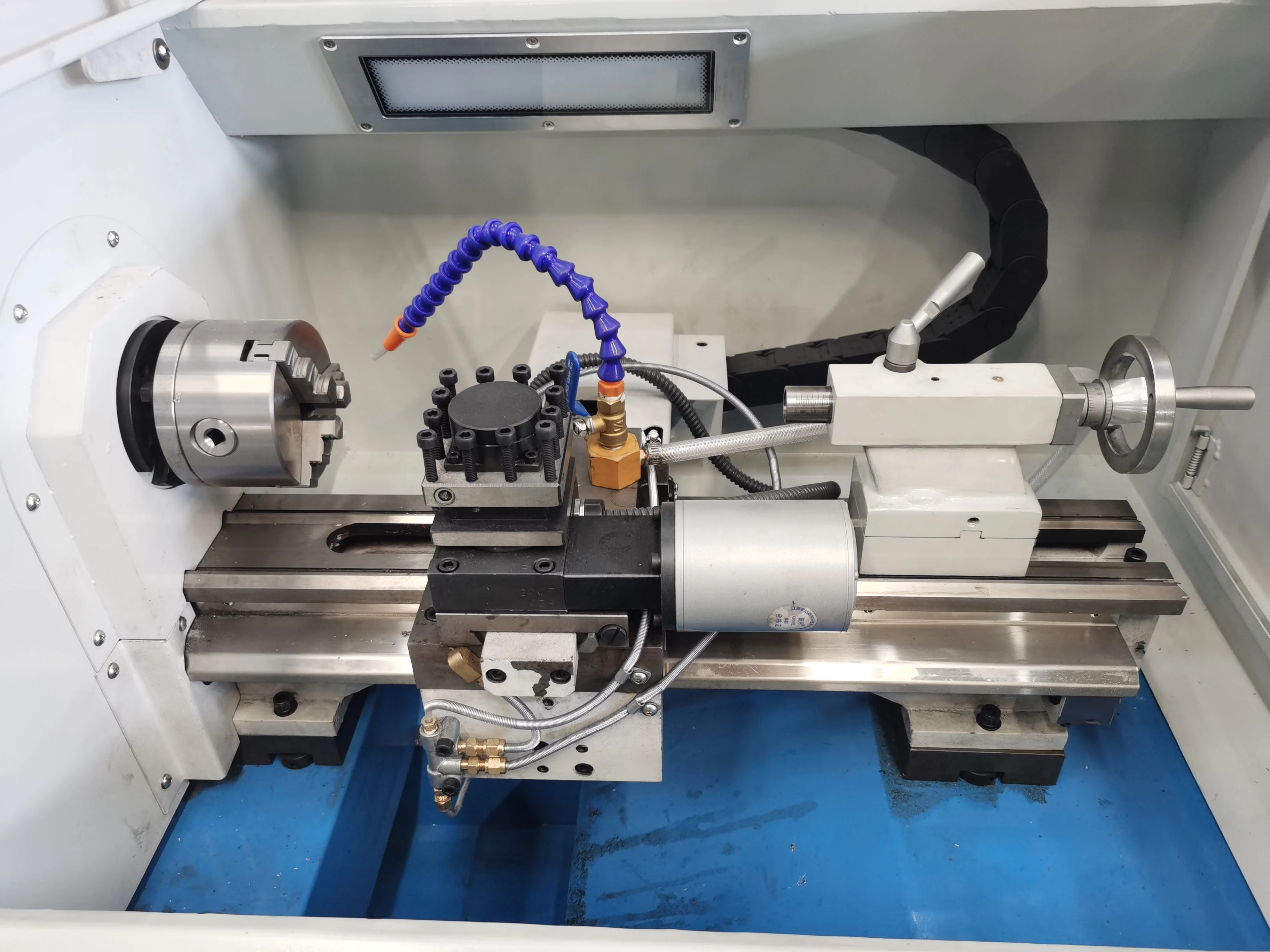 Mini CNC Lathe Machine  CNC210A  Servo Motor Alfa  System