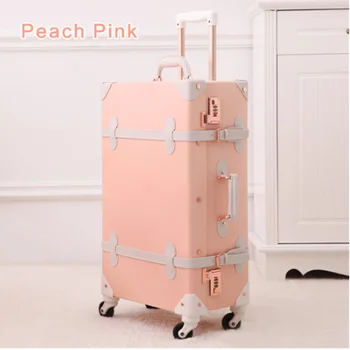 Uniwalker 20"22" 24" 26" Drawbars&pu Leather Retro Luggage Suitcase ...