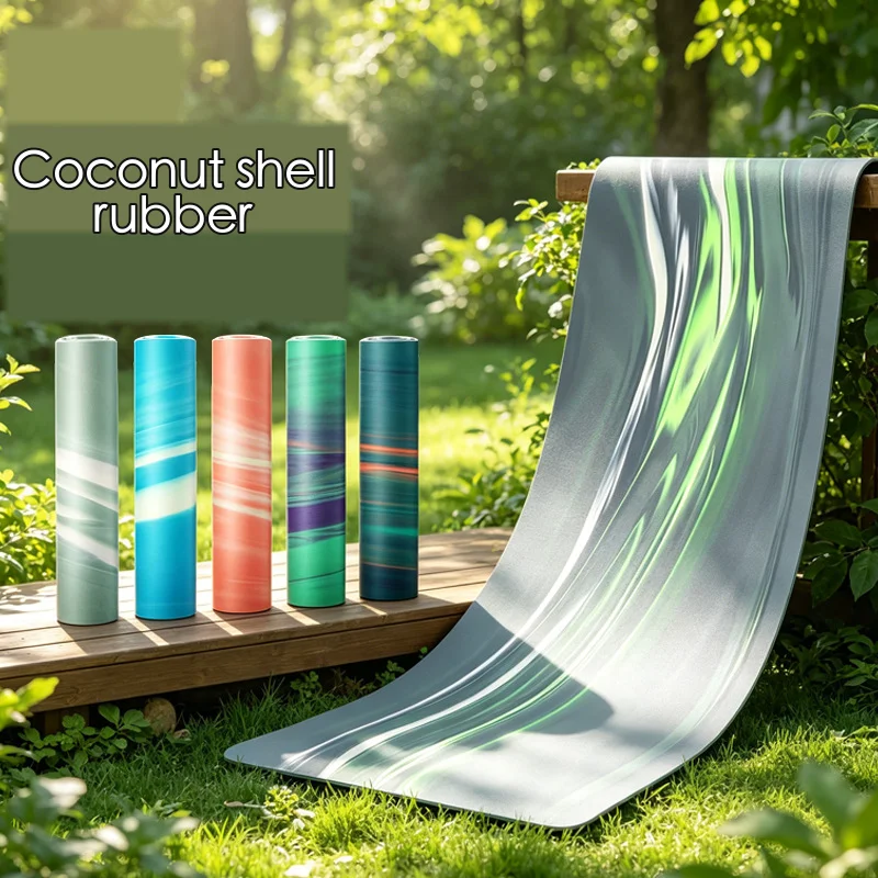 Natural Rubber Yoga Mat 80 cm Wide 183 x 68 cm Anti-slip for Fitness and Dance