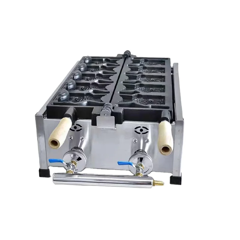 Non-stick Waffle Iron Aluminum Baking Mold Cake Bakeware with 2-Sided Fish Mold Non-Stick Bakeware Waffle Cake Maker Pan
