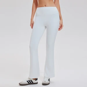 Wholesale Sports Legging Custom Gym Leggings for Women Flare Pants Fold Over High Waist Yoga Pants Lounge Leggings Women Fitness