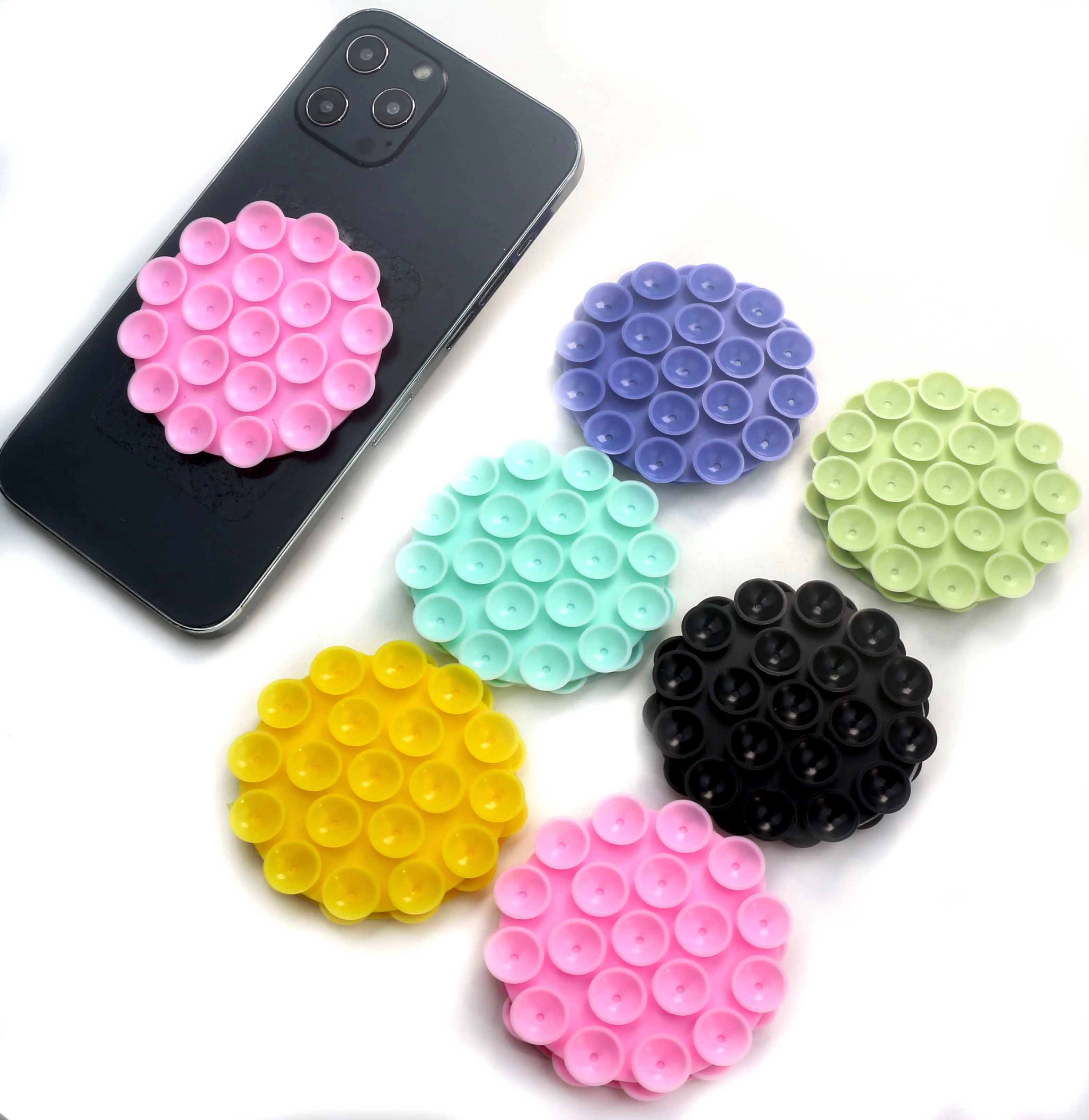 Round Silicone Suction 2023 New Grip Stand Rack Silicone Suction Phone