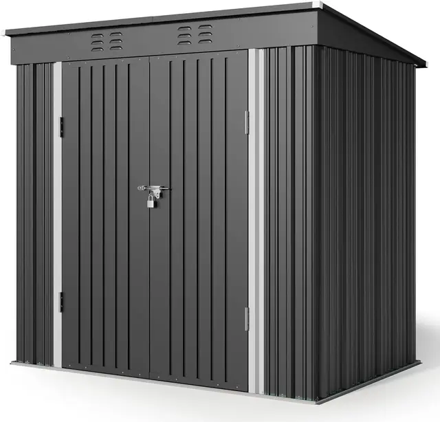 Anti-Corrosion Metal Garden Storage Shed with Double Lockable Doors