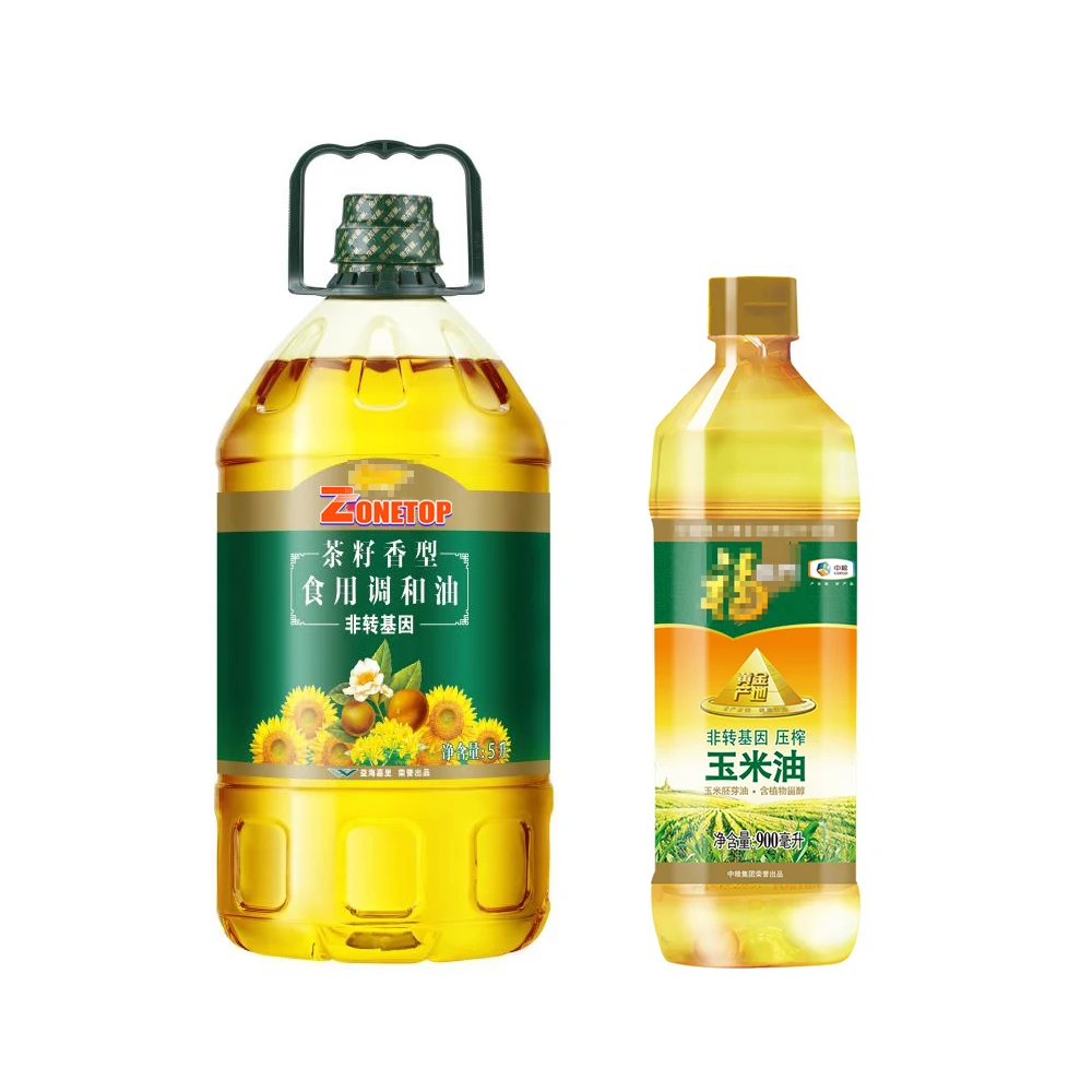 High Quality Clear Transparent 3L 4L 5Liter 6L Round Olive Edible Oil PET Bottle With Handle
