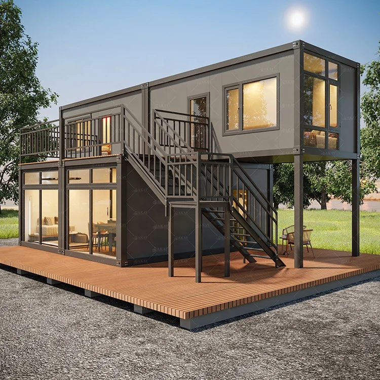 Fast Build Galvanized Container Homes House 40ft Luxury House For Sale ...