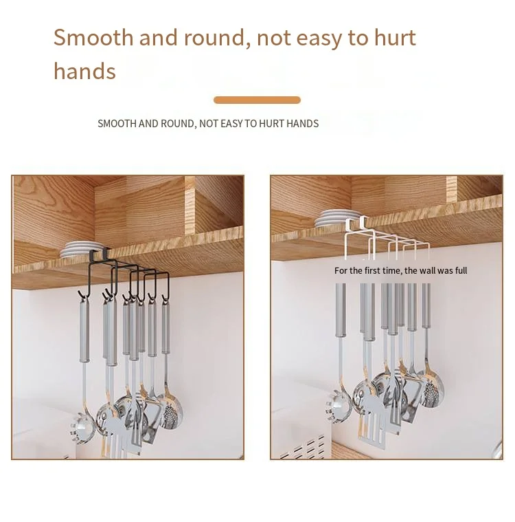 Manufacturers wholesale kitchen free punch novelty hooks mug coffee cup storage rack hanging cabinet hanging rack factory