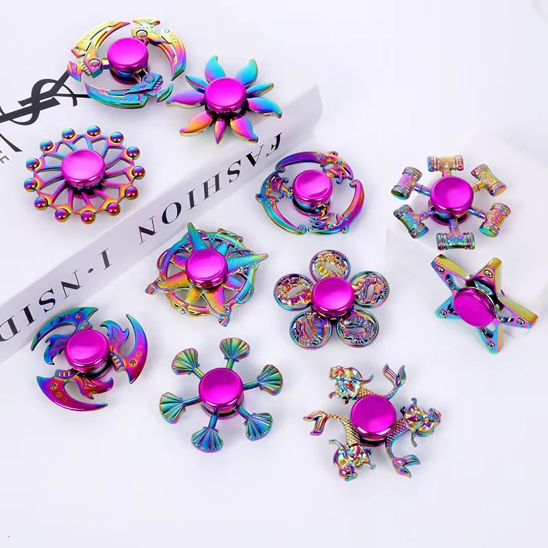 2024 New Design Factory OEM Metal Cog Fidget Spinner Metal Hand Toy Fidget Spinner for Adults and Kids Metal Fidget Spinner