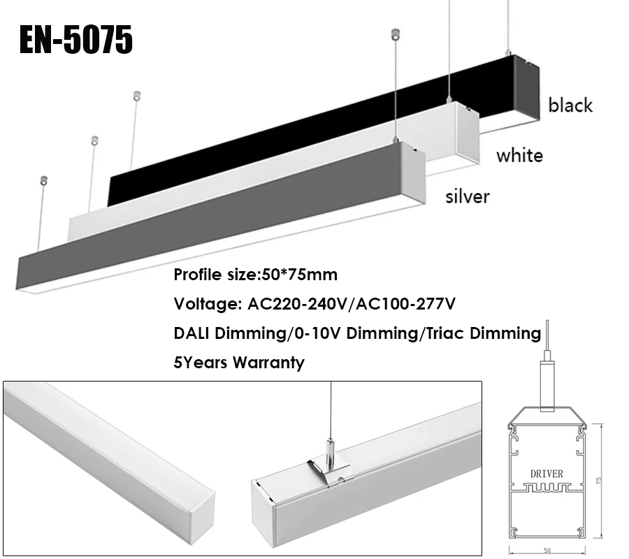 5075series Suspended Led Linear Light For Indoor Buy Suspended Led