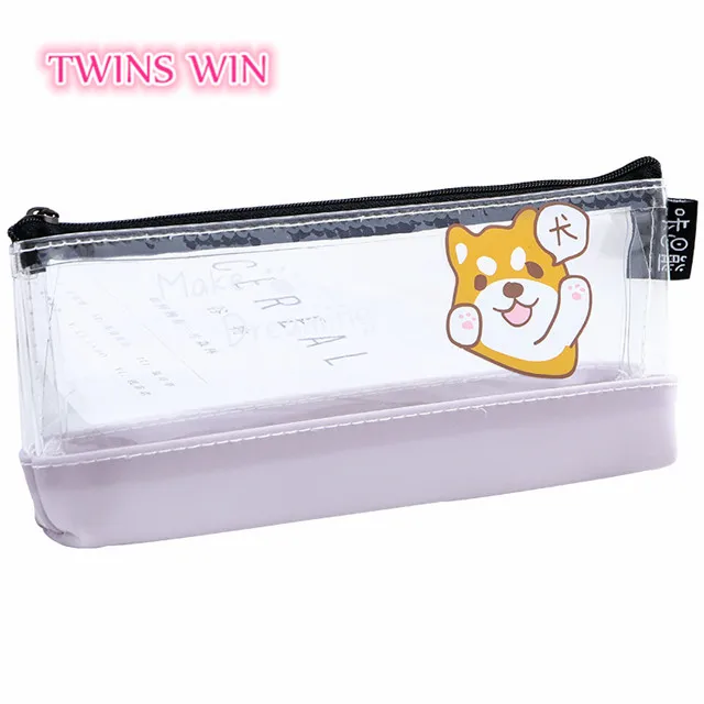 Wholesale Wholesale luxury pencil case transparent clear cartoon pencil  pouch pen case stationery pouch 1337 From m.