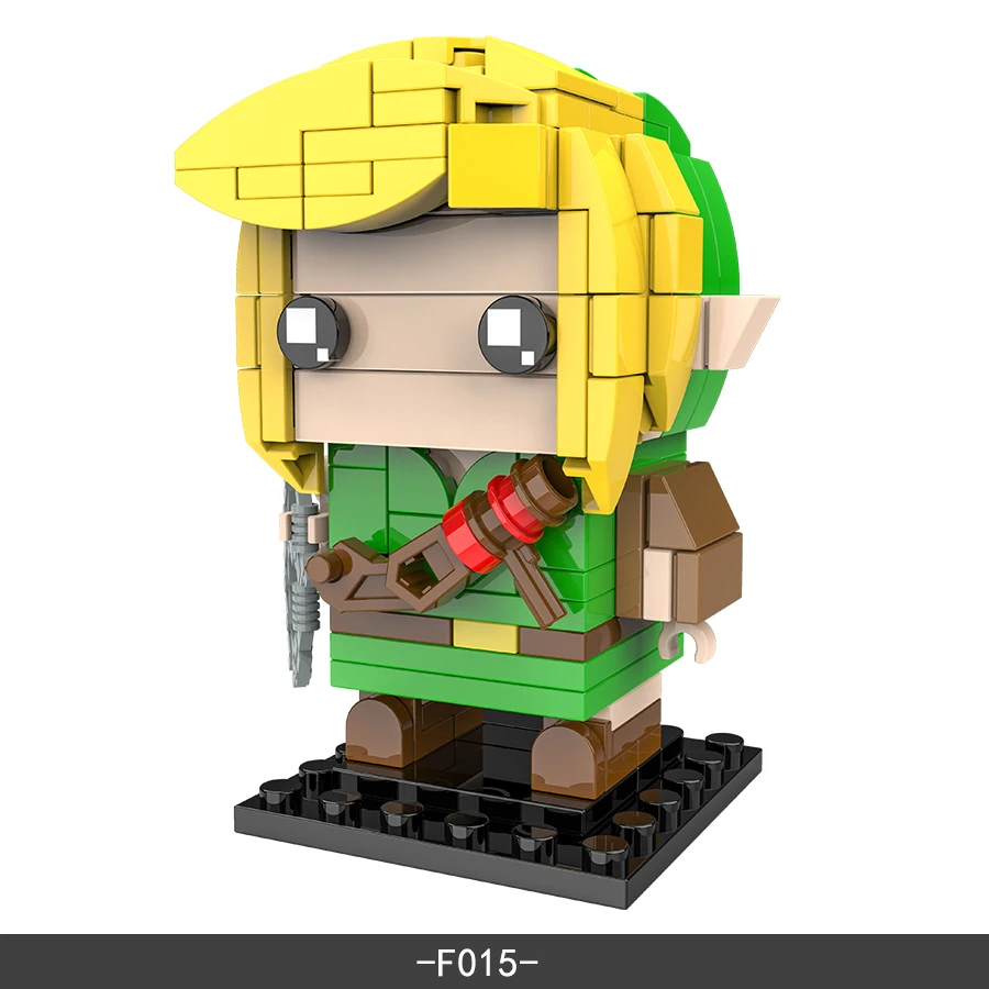 The Legend of Zelda Games Kids Mini Bricks Toys Wednesday Enid Link Character Building Block Sets Brick Head Figure Square Head