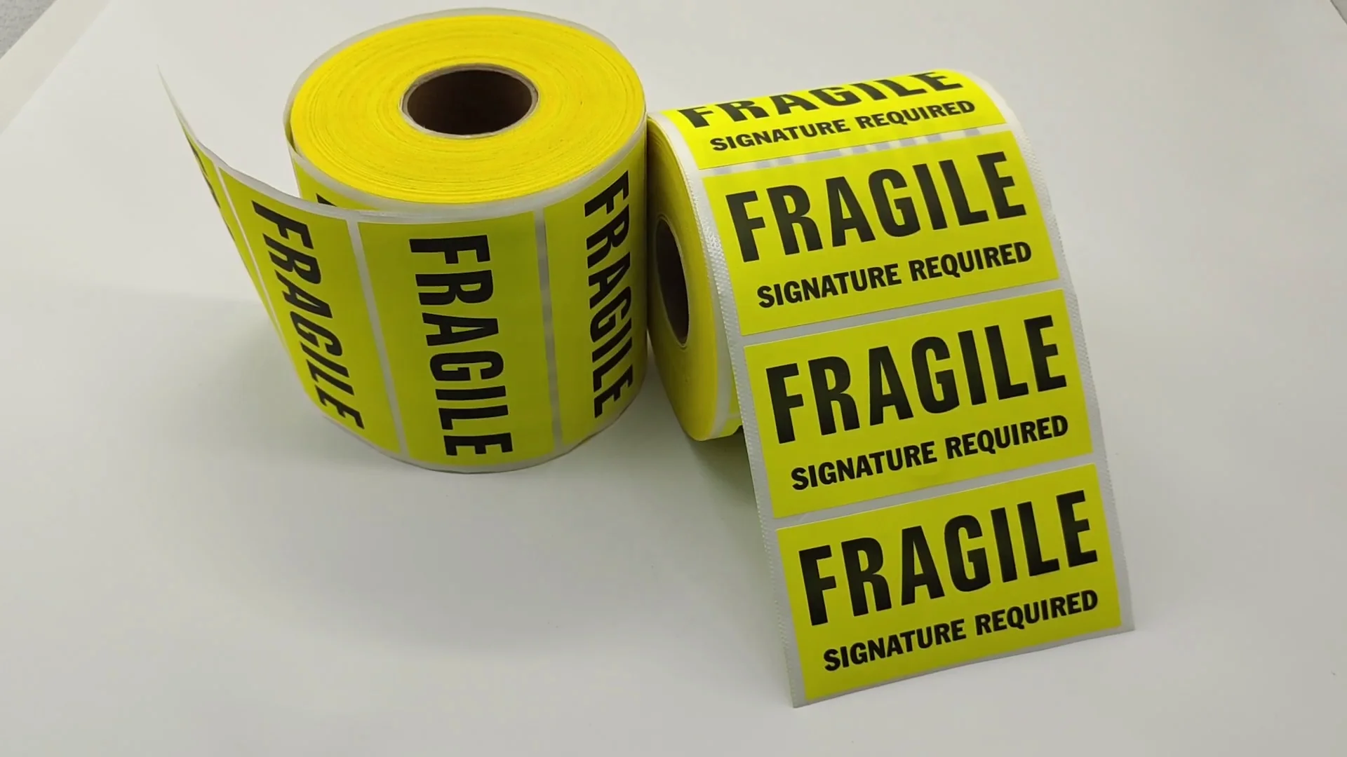 Custom Fragil Labels Handle With Care Glass Roll Printed Round Warning ...