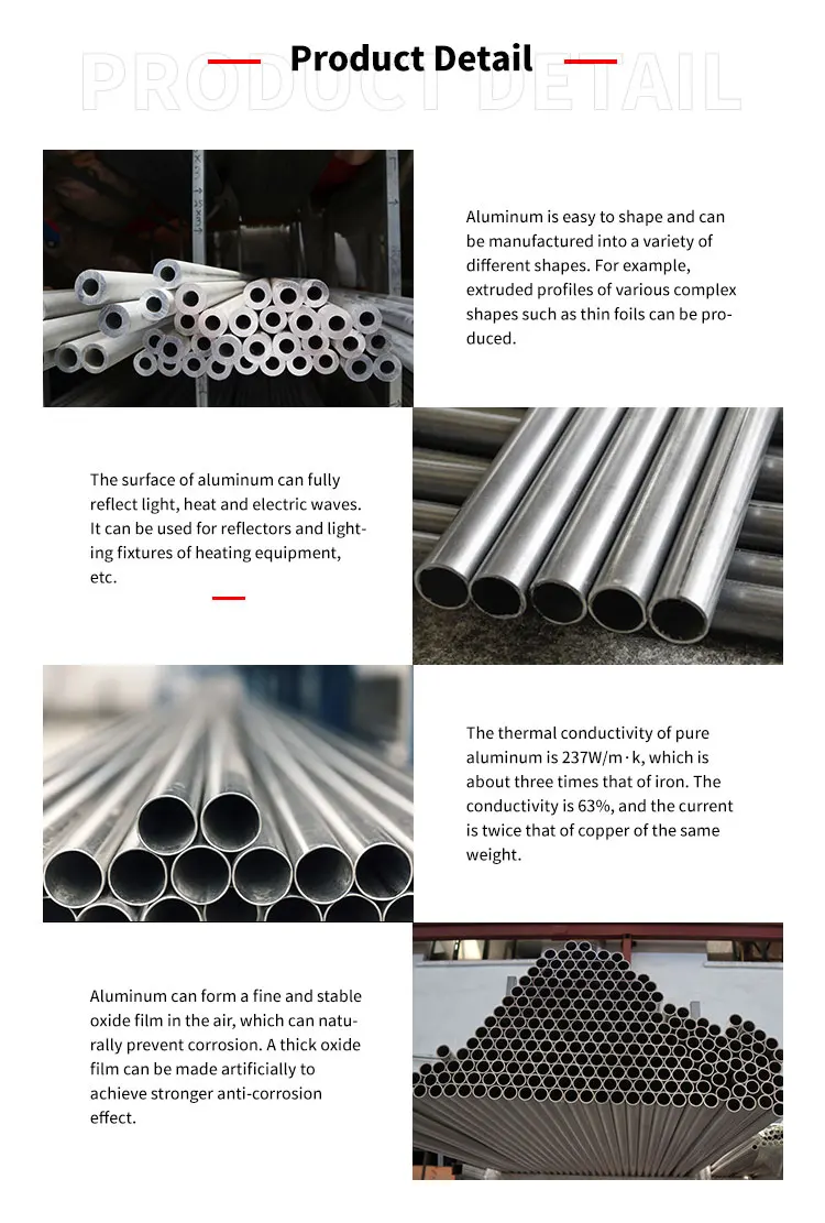 Aluminium Round Tube 12 Inch 5052 6061 7075 7075 T6 Aluminium Alloy