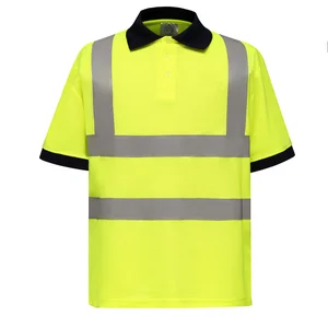 High Visibility Safety T-shirt EN ISO 20471 Class 2/ ANSI Class 2 Reflective Fluorescent Hi Vis Workwear Short Sleeve T-shirt