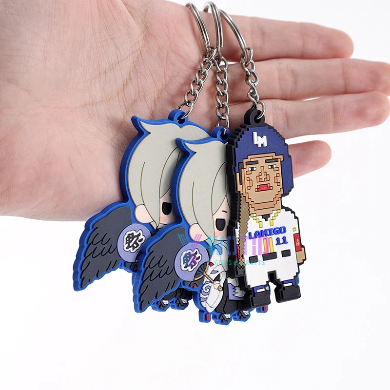 Chaveiro Durável em Borracha PVC Personalizável, Design de Anime com Logo Personalizado, Lembranças Promocionais de Negócios, Presentes, Chaveiro em Silicone