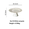 10 Inch high plate-White
