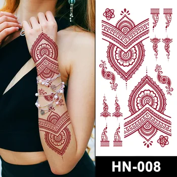 Hot sale Henna Sexy Lace Tattoo Stick temporary waterproof sweatproof water transfer sticker easy to apply