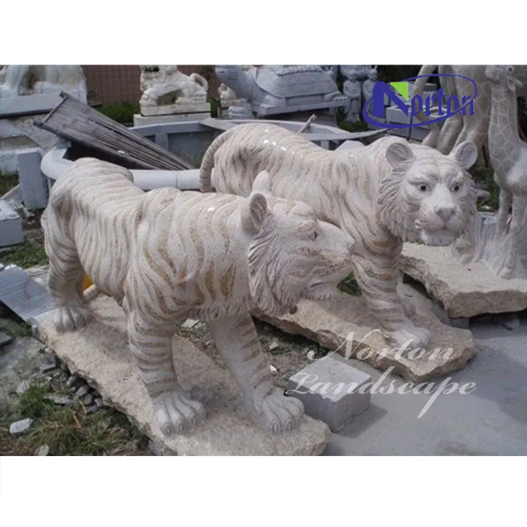 Hand Carved Outdoor Garden Animal Sculpture Life Size White Marble