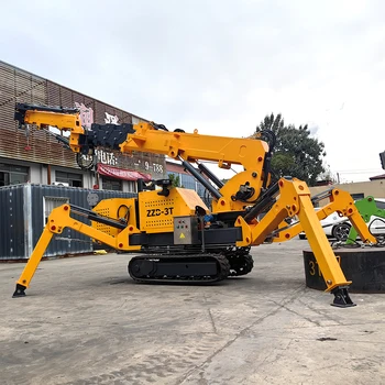 Free Shipping ce epa High Quality 8 ton spider crane telescopic spider crane specs removable hydraulic crawler mini spider crane