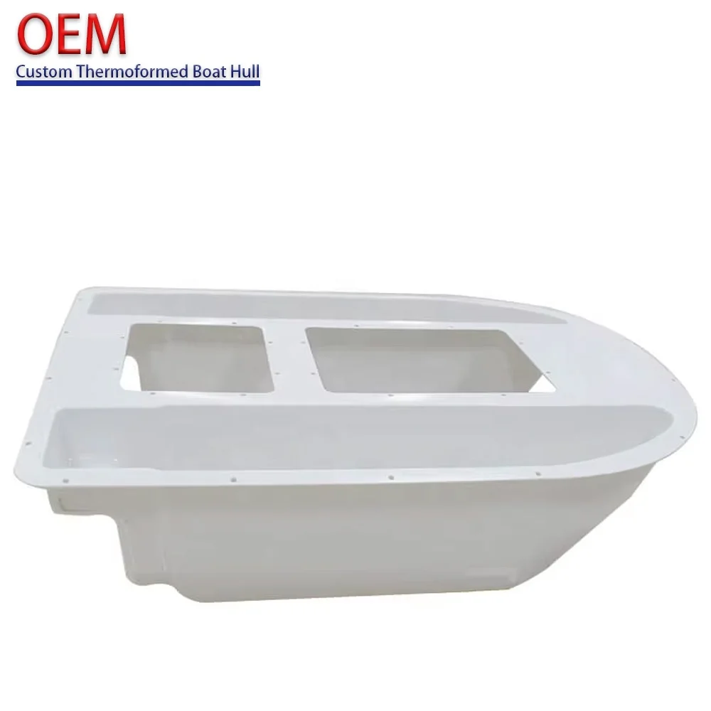 Custom Vacuum Forming Supplier ABS Plastic Thick-sheet Thermoformed Fishing Bait Boat Hulls
