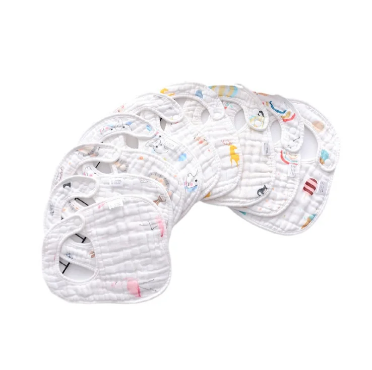 HAOUME 8 слоев органический хлопок муслин детские нагрудники U-образный детскую бандану слюни