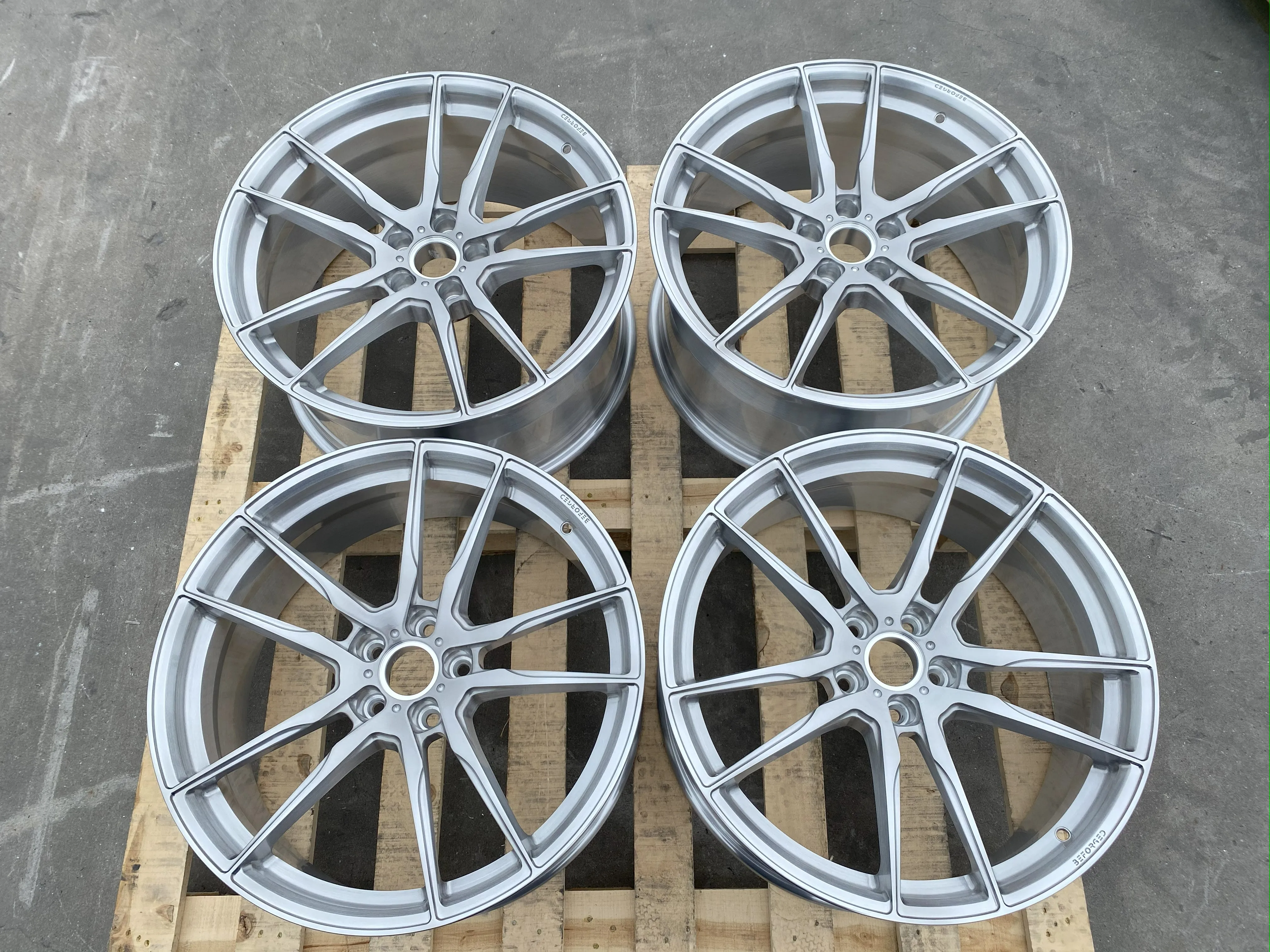 GVICHN luxury brushed silver multi spoke forged wheels 16 17 18 19 20 21 22 23 24 26 inch aluminum alloy rim 5x112 5x114.3 5x120