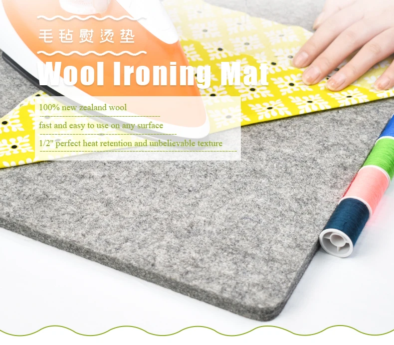 Best Seller 1/2 Inch Thick 17" 24" Wool Ironing Boards Pressing Pad