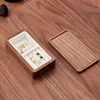Walnut wood portable jewelry box
