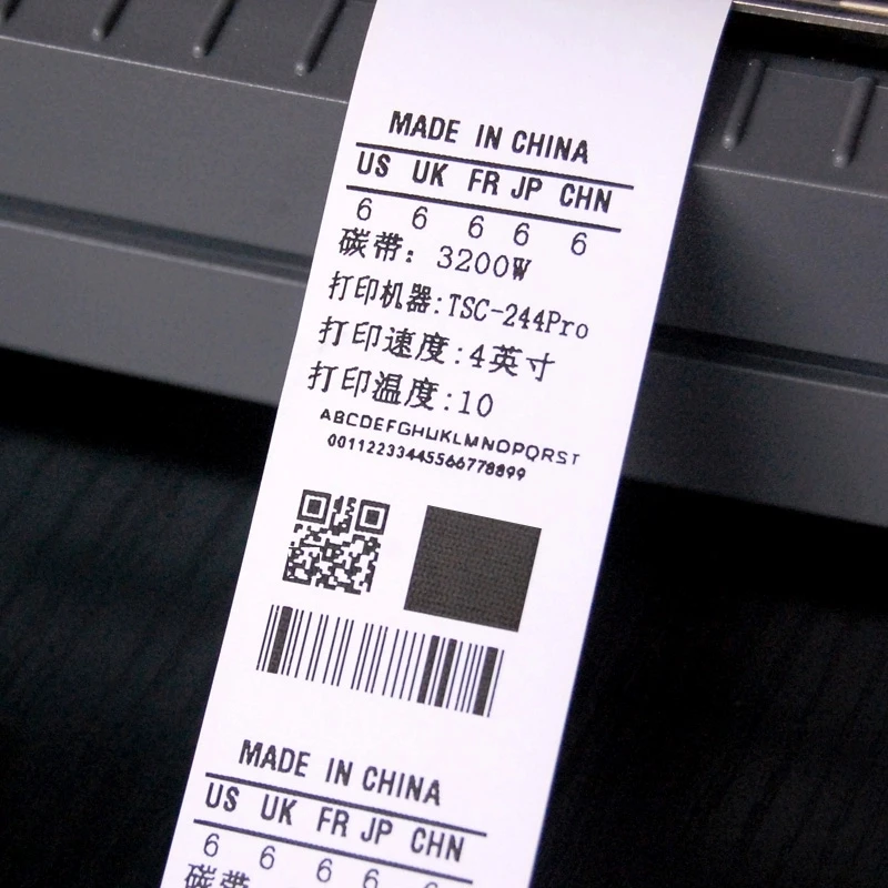 Manufacturer Wash Care Resin Ribbon 40mm 300m Thermal Transfer Ribbon for Garment Use Polyester Satin for Clothing