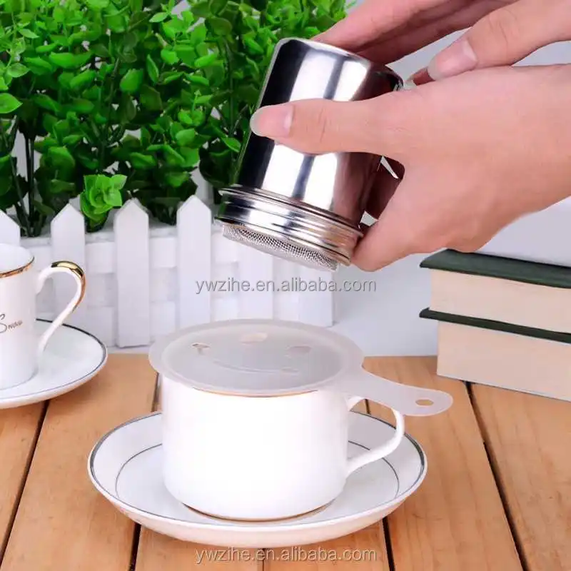 Stainless Steel Chocolate Sugar Shaker Coffee Dusters Cocoa Powder Cinnamon  Dusting Tank Kitchen Filter Cooking Tool