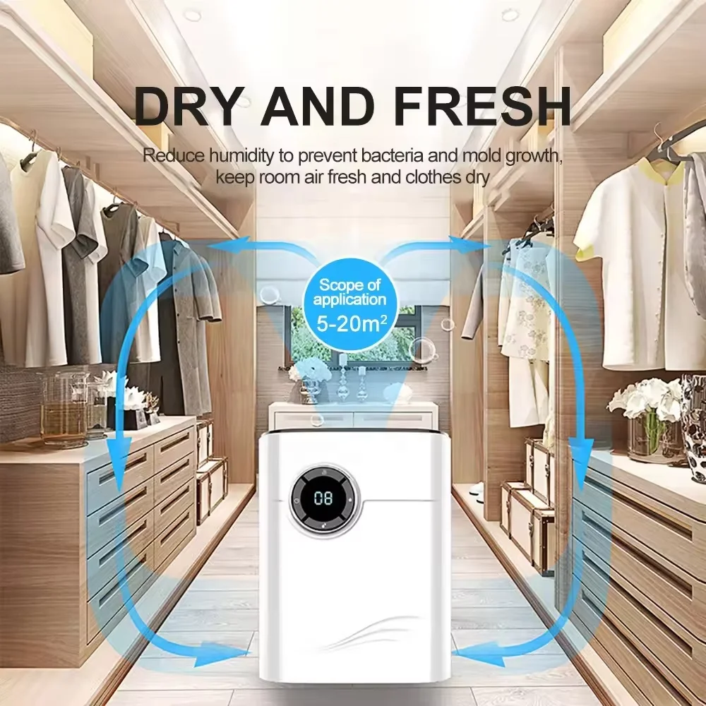 Bedroom Basement Small Dehumidifier Moisture-absorbing Dehumidification and Dehumidification Drying Machine Fan-assisted 3