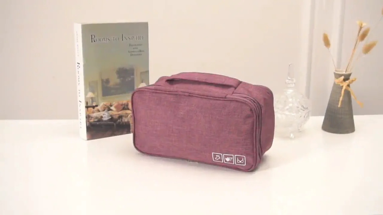 RH901 Portable Travel Underwear Bra Packaging Storage Bag(Violet