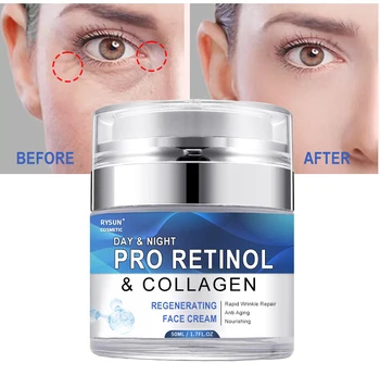 Private Label Retinol Cream From Korea Anti Aging Remove Wrinkle For Facial Repair Night Retinol Collagen Cream Face Moisturizer