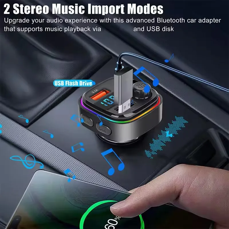 Soomfon Tft Color Large Screen Dual Usb Charger Wireless Handsfree Car Mp3 Player Car Fm Transmitter