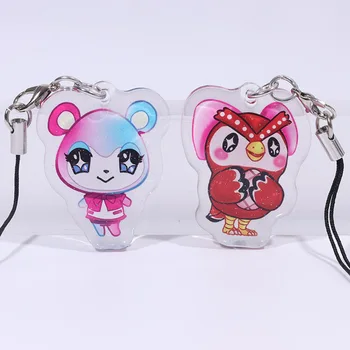 Promotional Gift Customized Plastic Clear Anime Phone Charms Transparent Acrylic Keychain