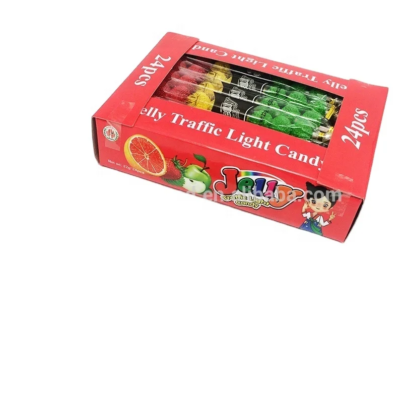 Jelly Traffic Light Lollipop Fruits Jelly Ball Soft Lollipop Gummy ...