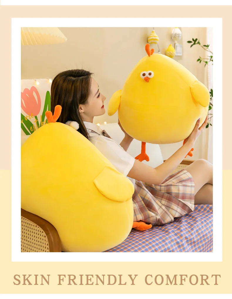 Danbghyuo Handpuppe Huhn – Super Weiches Plüsch-Huhn Als Kuscheltier Oder Nackenkissen, 23 Cm Groß
