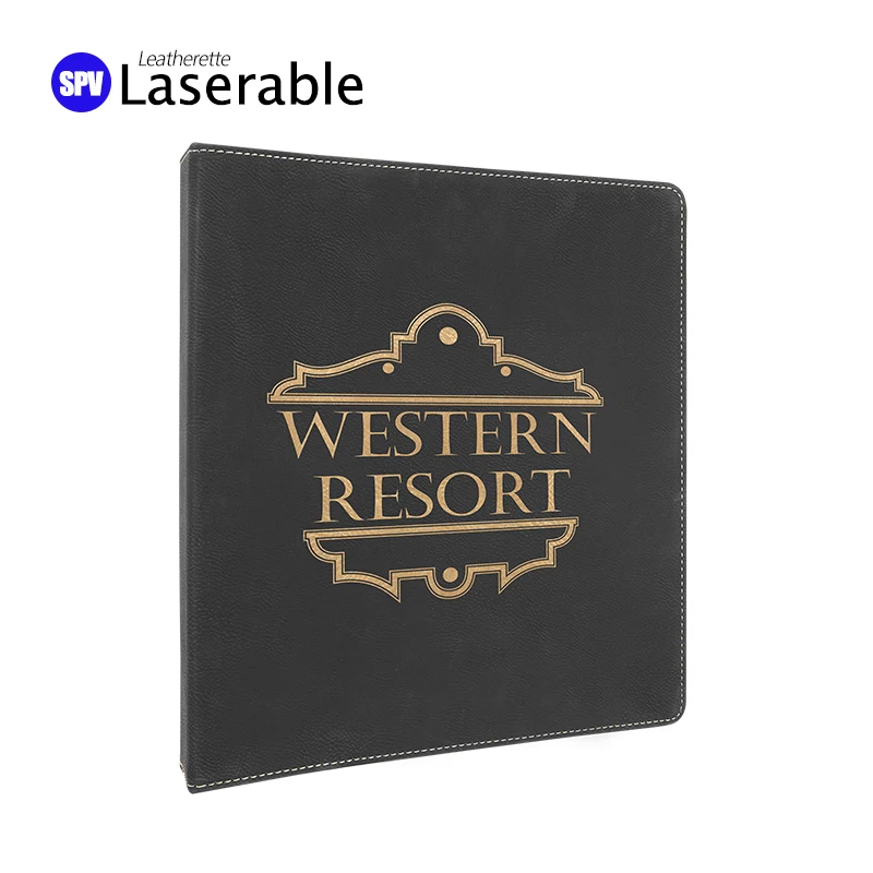 Laserable Leatherette 3 Ring Binders for Laser Engraving Blanks details