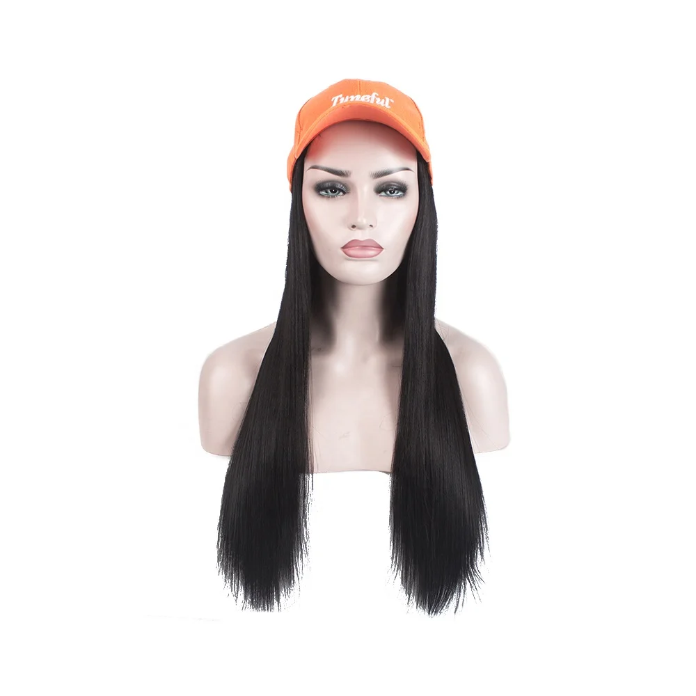 Long Straight Synthetic Hair Attached Adjustable Baseball Hats For Women -  Buy Synthetic Hair Attached Baseball,Long Straight Wig,Long Straight Wig  Product on Alibaba.com
