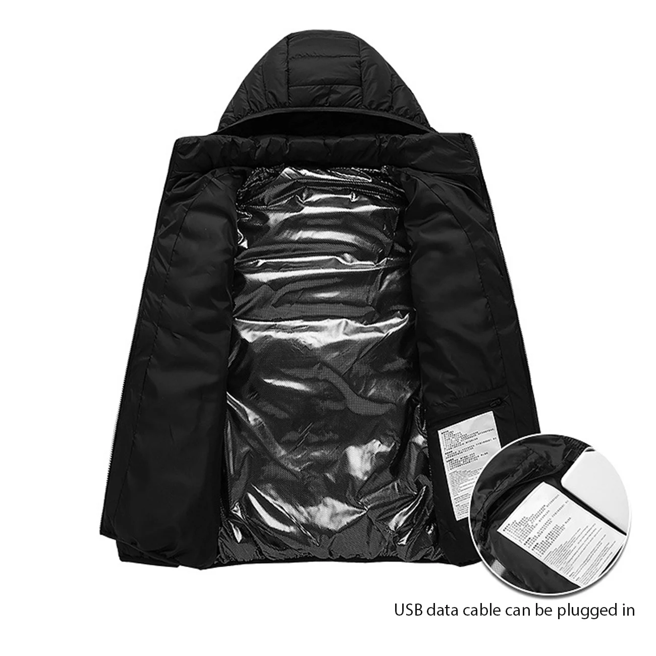 Elektrikli Mont Heizjacke Custom Waterproof Black Usb Coat Down Winter ...