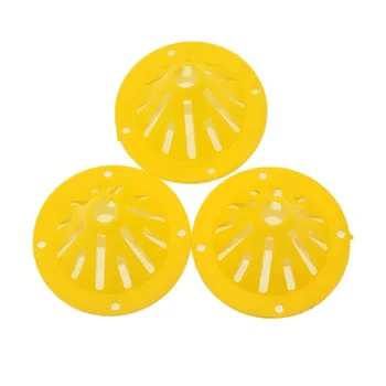 Sourcing Map 5 Pcs Beehive Box Entrance Gate, 125mm Plastic Round Rotatable Bee Nest Door Disc Beekeeping Tool Red
