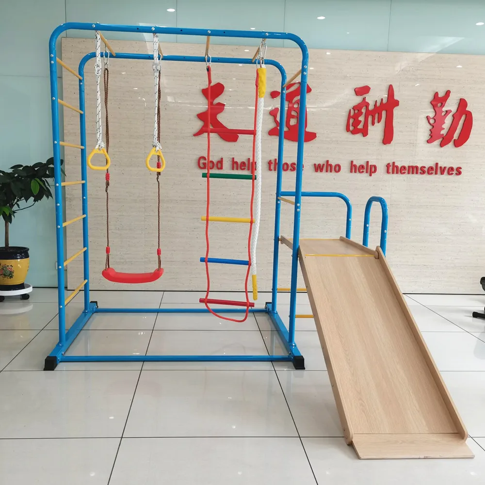 多功能室内儿童游乐场攀爬网、儿童忍者战士障碍训练场、室内丛林健身训练场