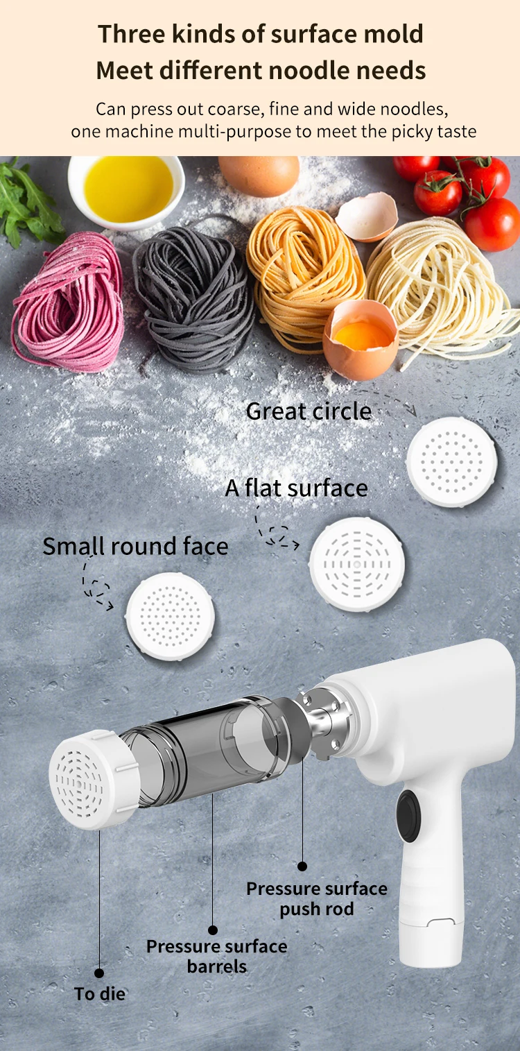 Small Mini Automatic Electric Pasta Handheld Wireless Charging Pressure
