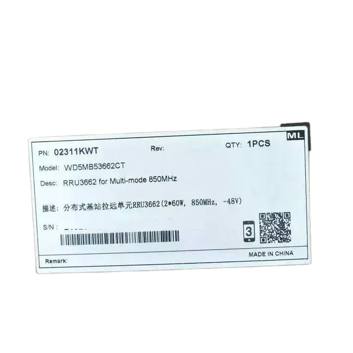 Rru3662 850mhz Wd5mb53662ct 02311kwt Rru 3662 800m 4g - Buy Rru3662 ...