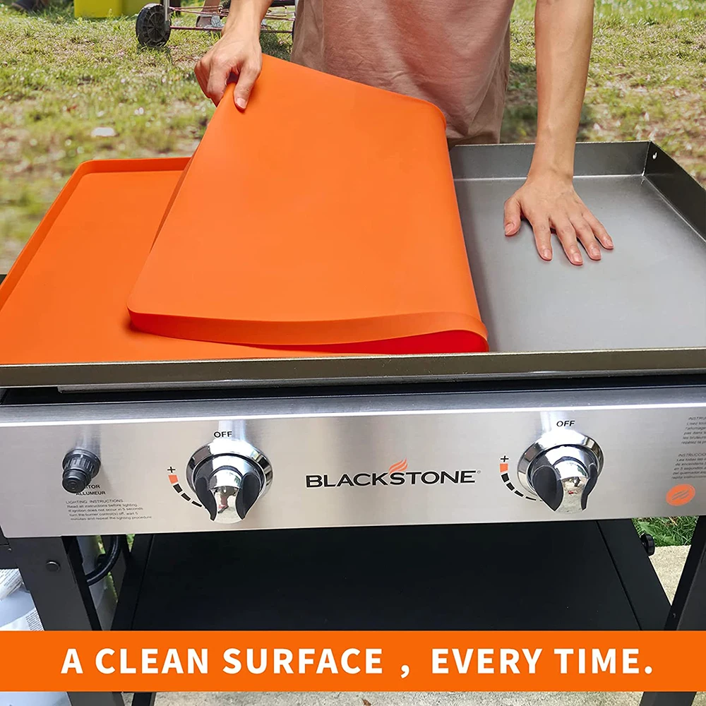 36" Heavy Duty Food Grade Silicone Grill Cover Griddle Protective Mat