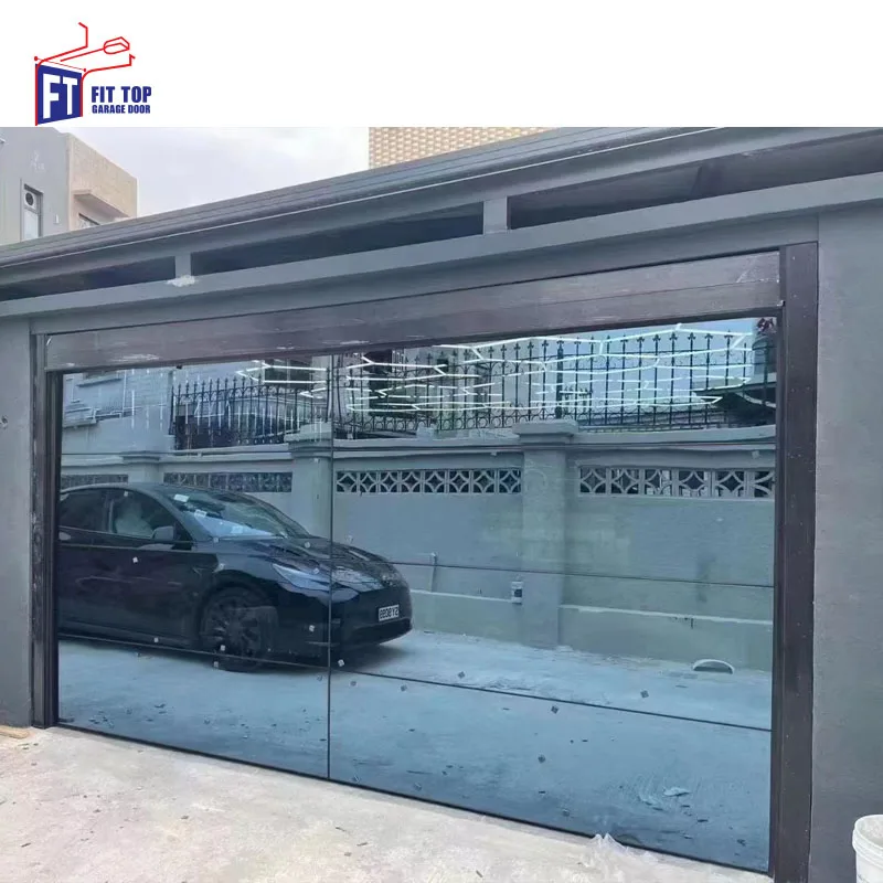 Custom Size Overhead Sectional Glass Garage Door High Quality Sectional Garage Door