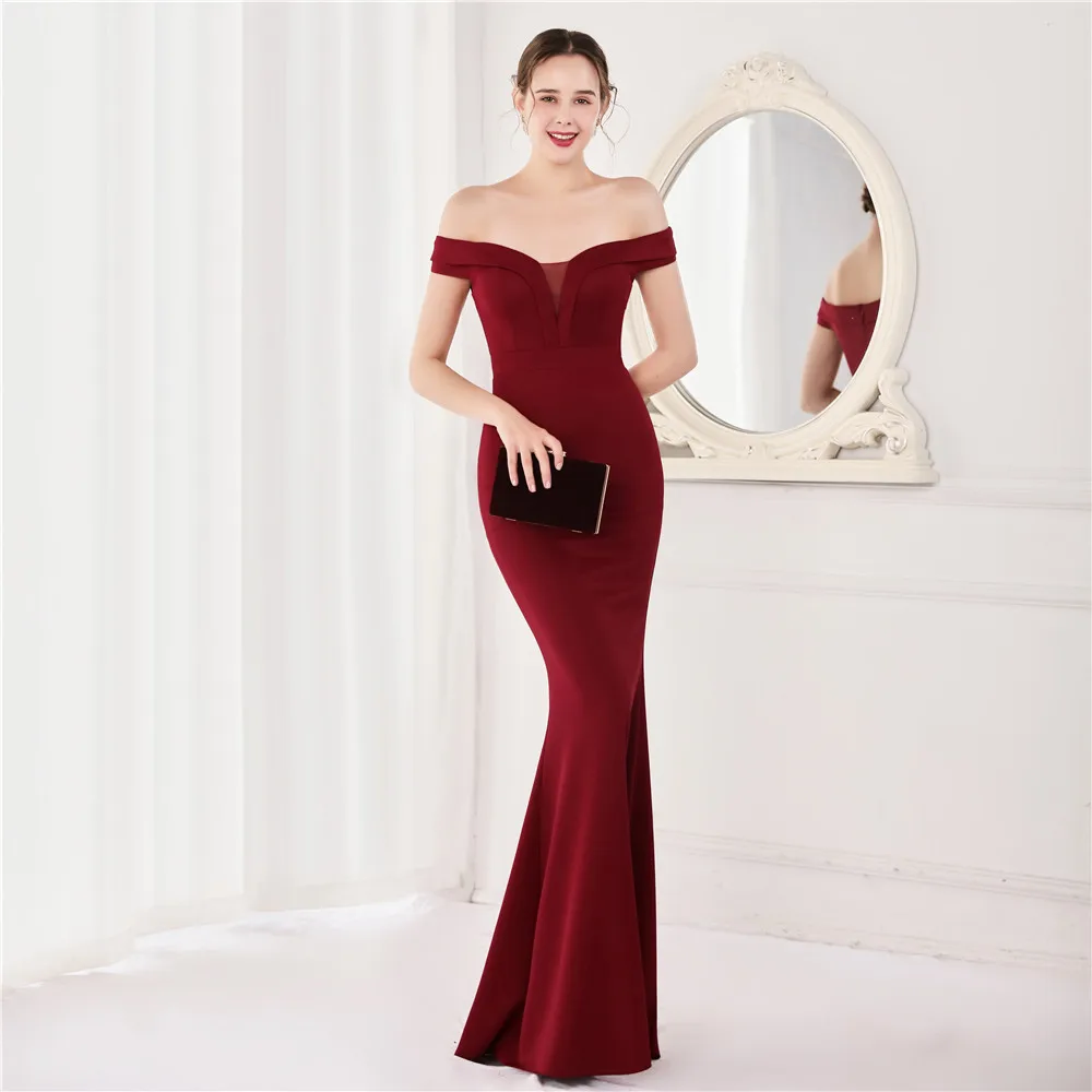 Sleeveless All Black Slim Fit v Neck Elegant Formal Evening Dress Gowns  Formal Long Evening Dresses